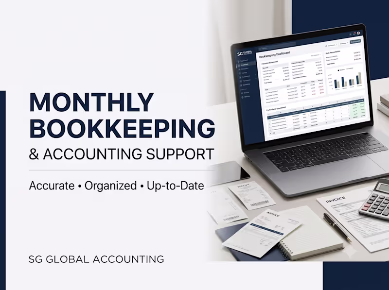 Cover image for Monthly Bookkeeping & Accounting Support