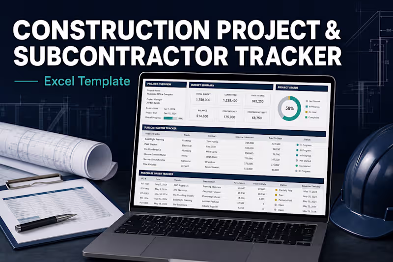 Cover image for Construction Project and Subcontractor Tracker
