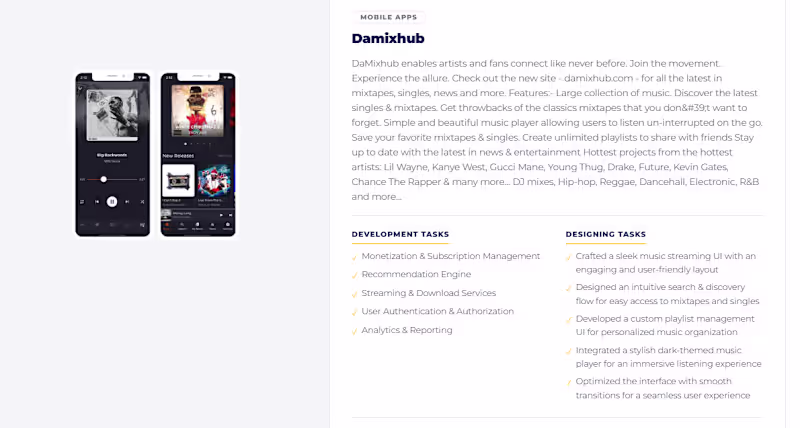 Cover image for DaMixhub – Music Streaming &
