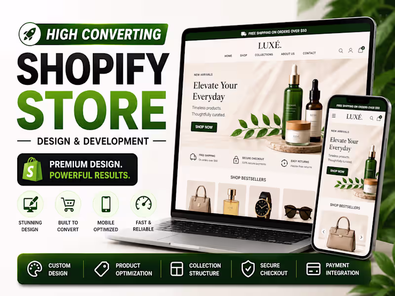 Cover image for Shopify Store Build for Brands & Businesses