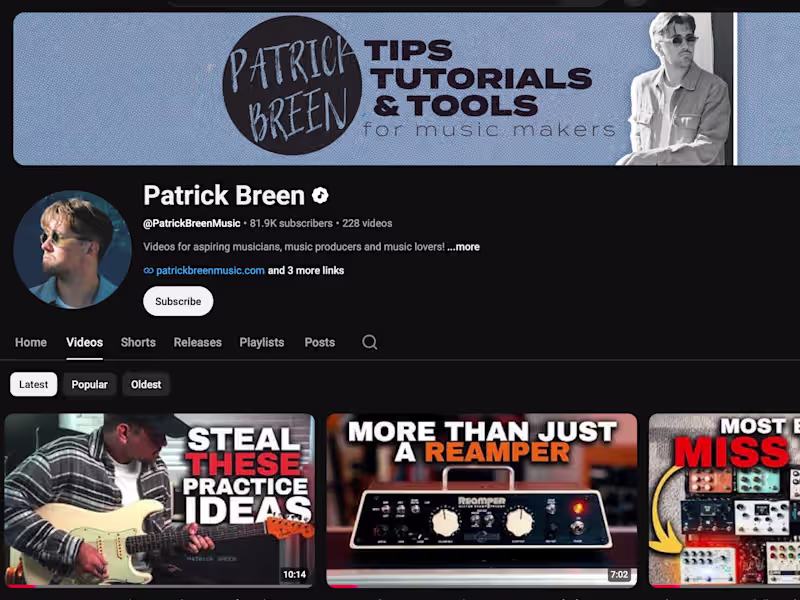 Cover image for YouTube Video Editing — Patrick Breen