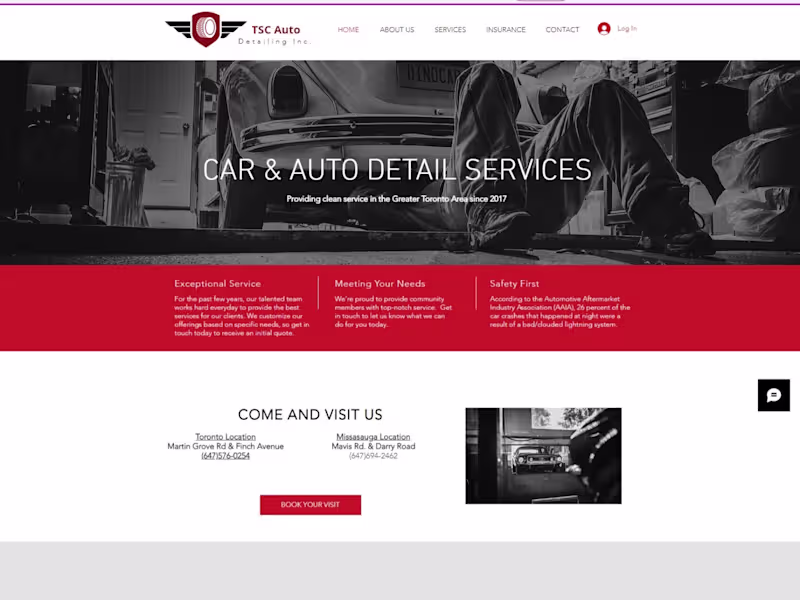 Cover image for TSC Auto Detailing — Website Design