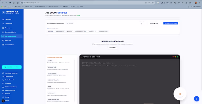 Cover image for Job Scout Automation Console. Designed