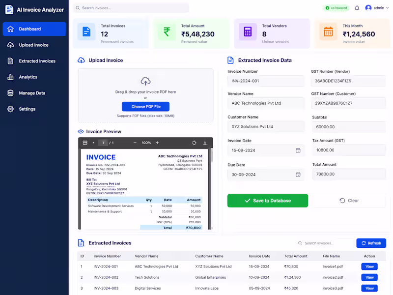 Cover image for AI Invoice Analyzer