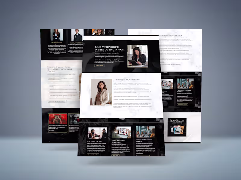 Cover image for Leadership Coaching | Reusable Kajabi Website Template
