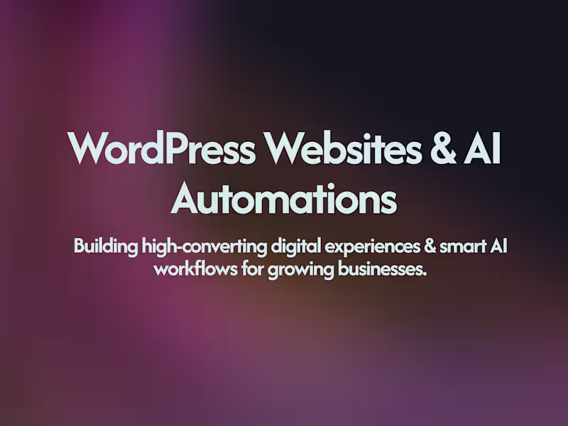 Cover image for WordPress Website Design