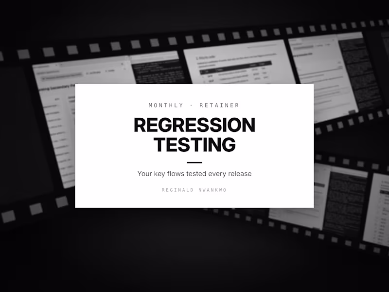 Cover image for QA Regression Retainer