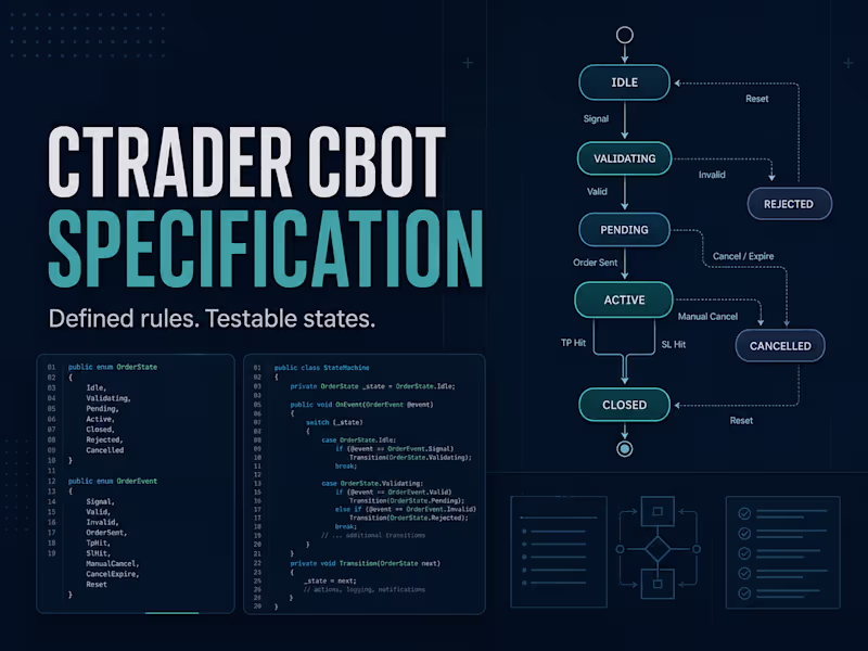 Cover image for cTrader cBot Specification and Feasibility