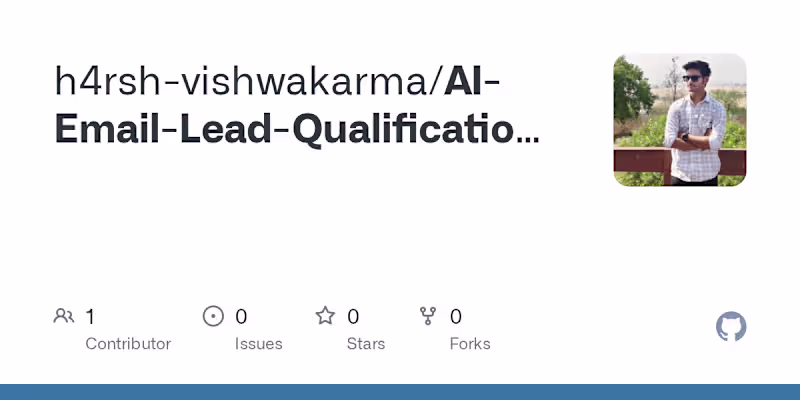 Cover image for AI Lead Qualification Agent