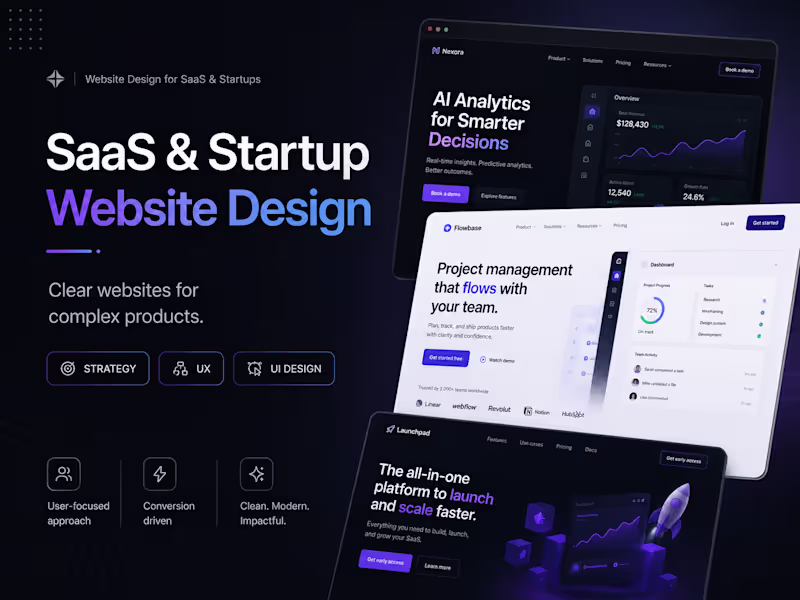 Cover image for SaaS & Startup Website Design