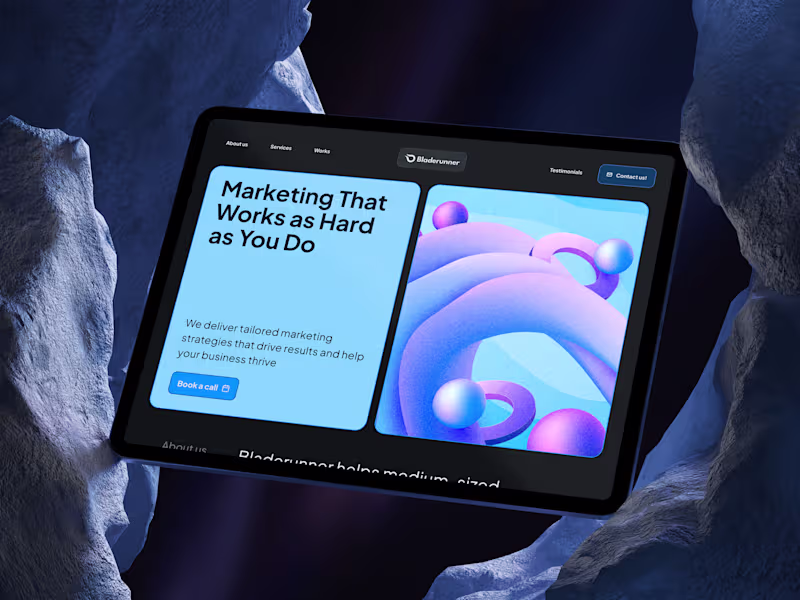Cover image for Bladerunner Marketing Agency Website Landing Page