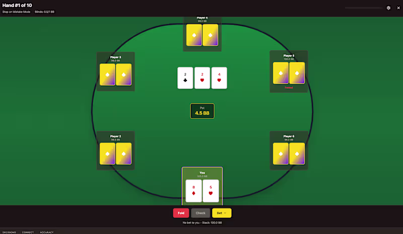 Cover image for Built a poker training app where you can practice real poker...