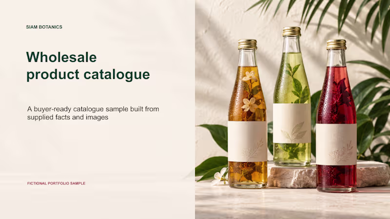Cover image for Editable wholesale product catalogue system