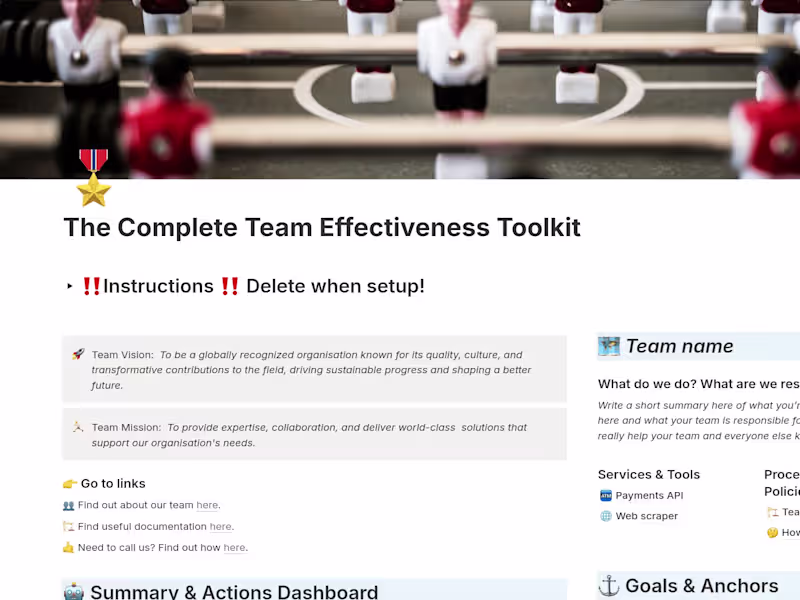 Cover image for Notion Team Workspace