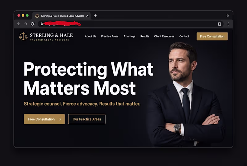 Cover image for Modern Law Firm Website Design