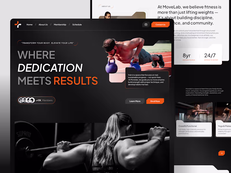 Cover image for MoveLab - Fitness Website