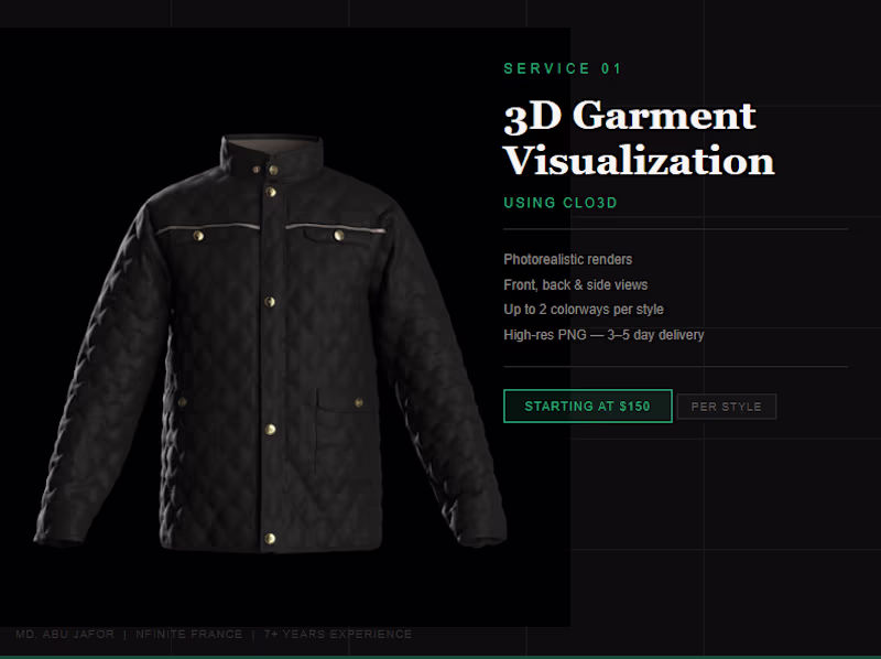 Cover image for 3D Garment Visualization using CLO3D
