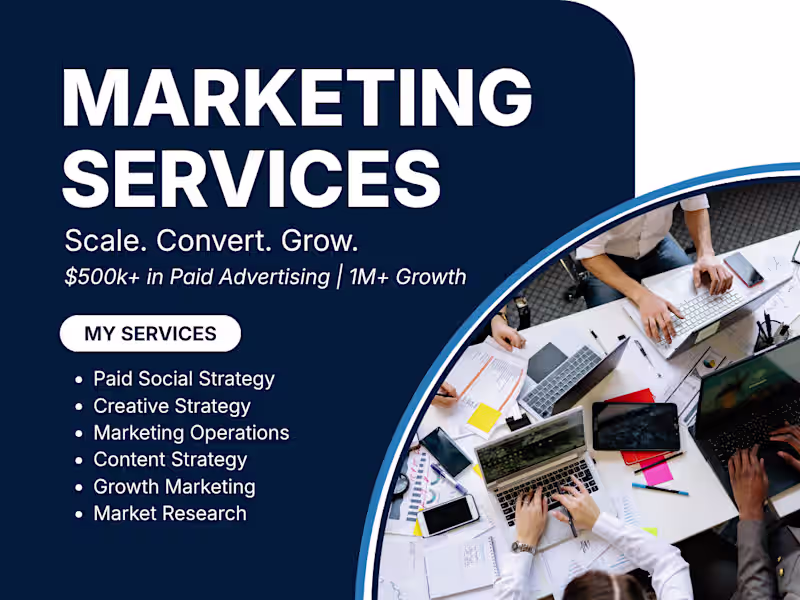 Cover image for Marketing Strategy, Paid Social & Growth Consulting | SMM 
