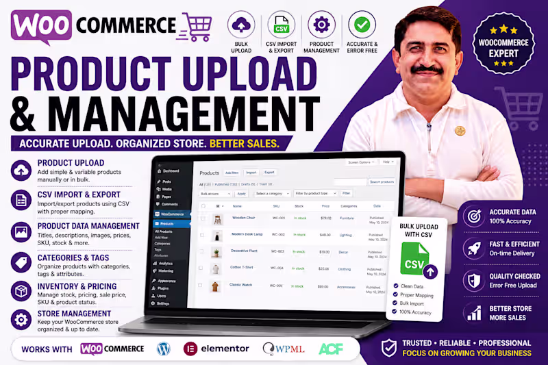 Cover image for WooCommerce Product Upload & Management