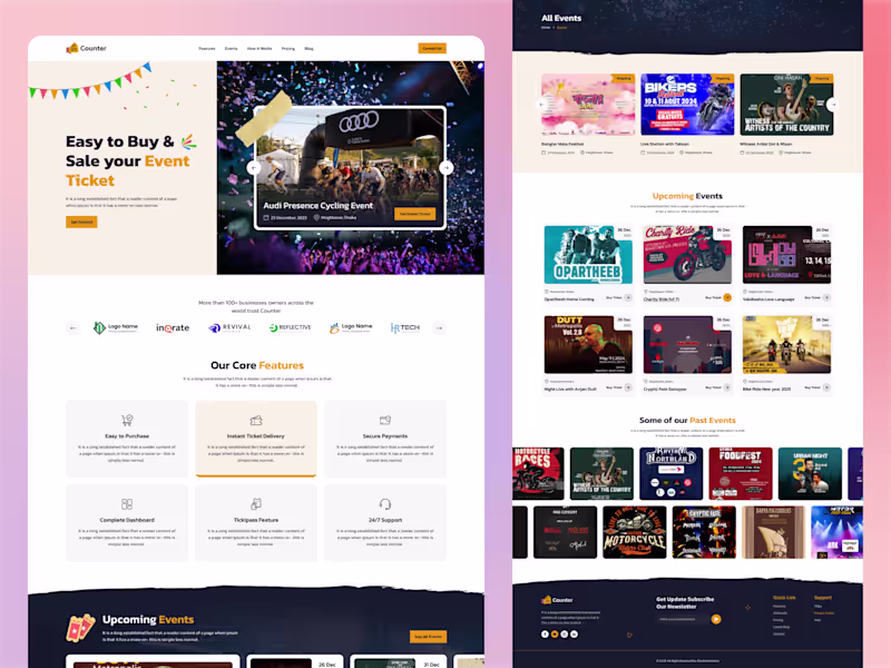 Cover image for Event Ticket Selling Website UI/UX Design for Counter