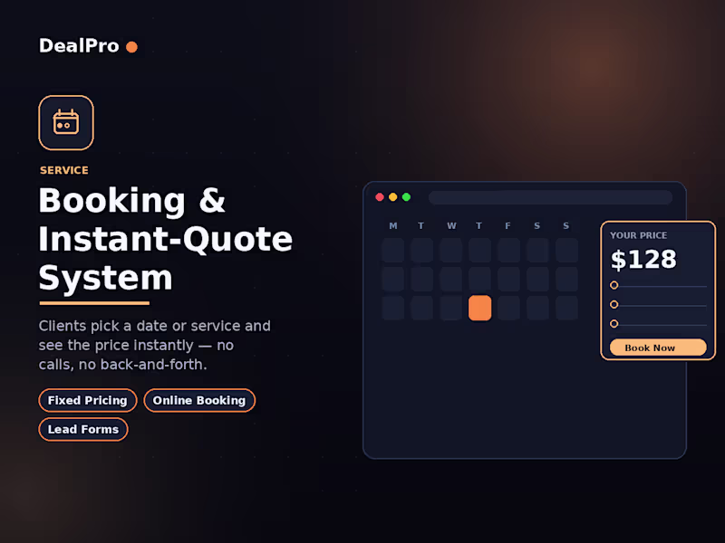 Cover image for Booking & Instant-Quote System