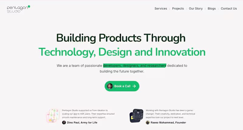 Cover image for Framer Development for Pentagon Studios website
