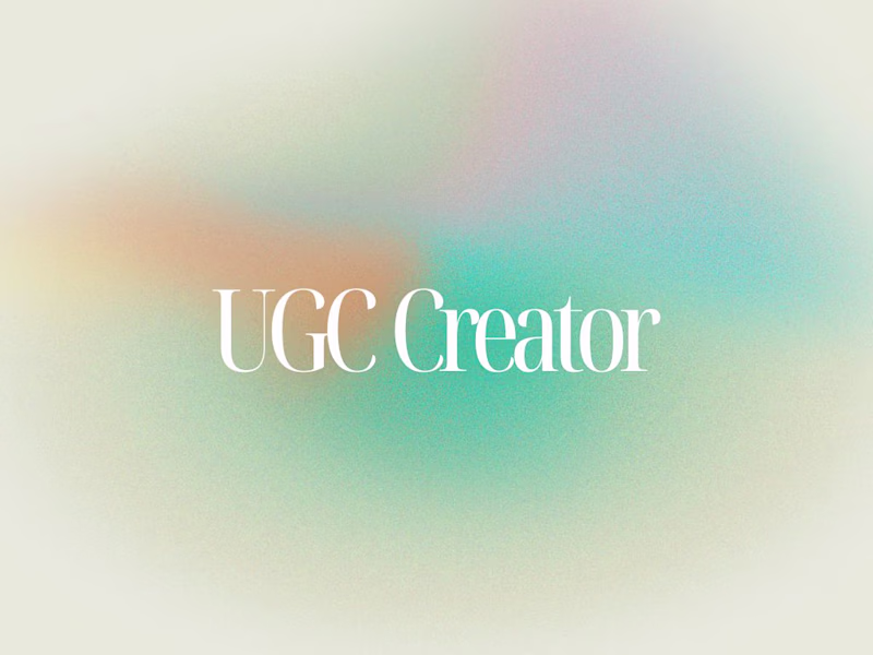 Cover image for UGC and Content Creator