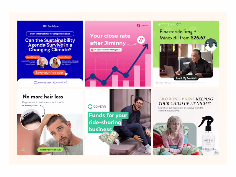 Cover image for Various Static Social Media Ad Creatives
