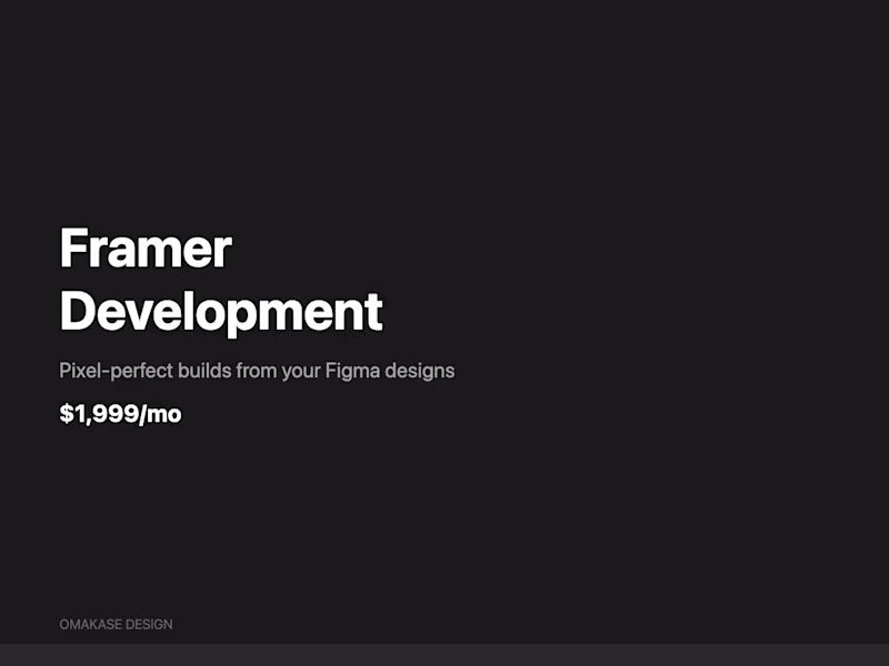 Cover image for Framer Development