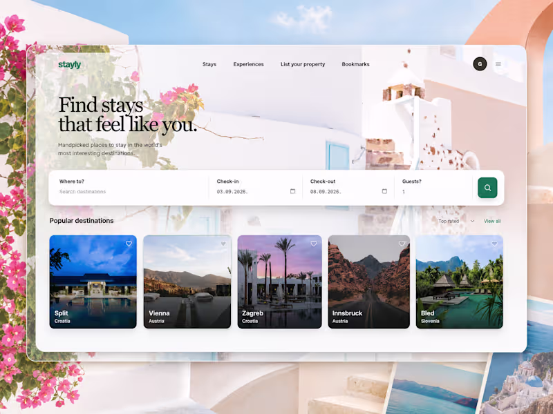Cover image for Stayly | Boutique stays across Europe