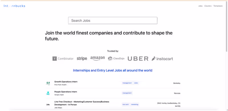 Cover image for InternBucks - Find Curated List of Internships