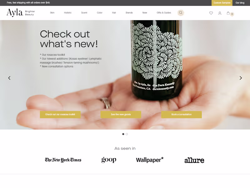Cover image for Ayla Shopify Redesign: 20% Conversion Increase