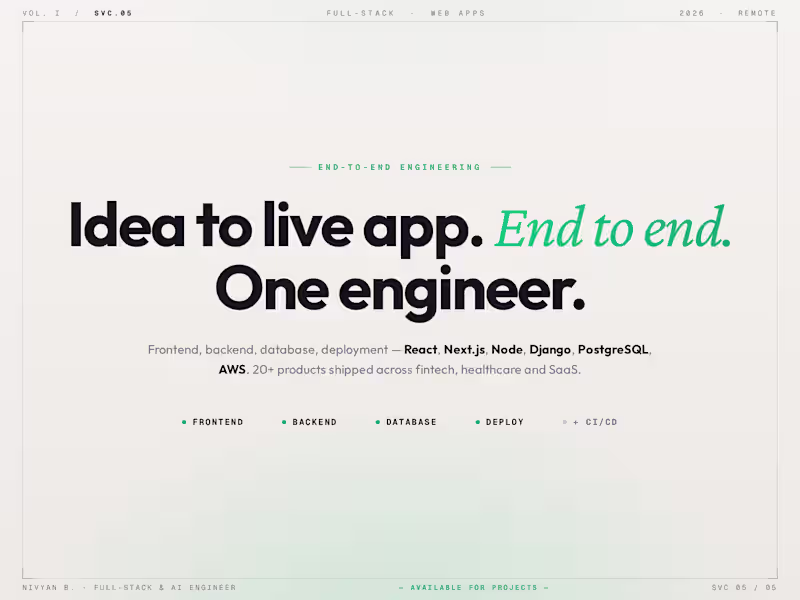 Cover image for Full-Stack Web Application Development