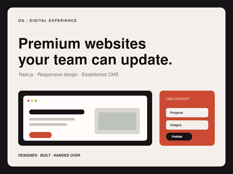 Cover image for Premium Business Website with Next.js and CMS