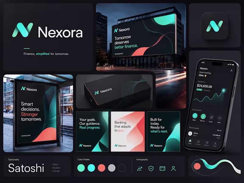 Cover image for Nexora FinTech Brand Identity Development