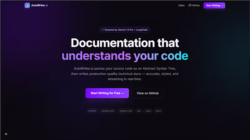 Cover image for AI-Powered Technical Documentation Generator
