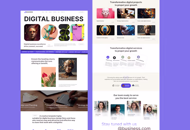 Cover image for Digital Business Website Concept Design