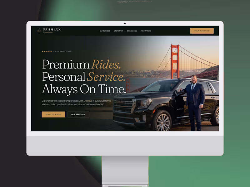 Cover image for Prism Lux — Booking website for a premium chauffeur service