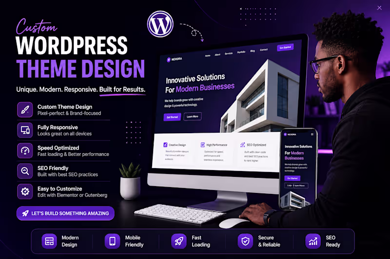 Cover image for I will Custom WordPress Theme Design & Customization
