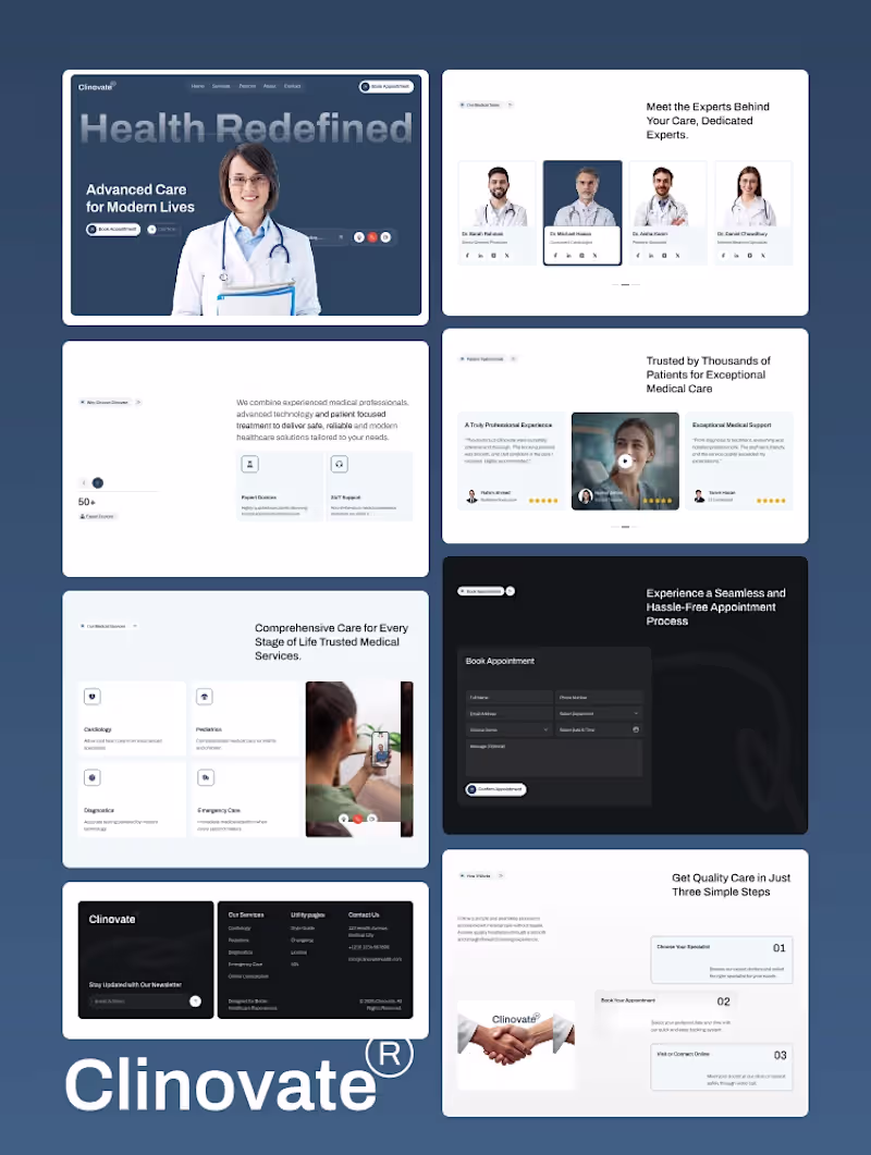 Cover image for Clinovate — Healthcare Website Design