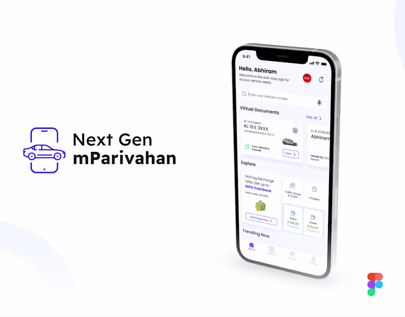Cover image for mParivahan | UI/UX Case Study