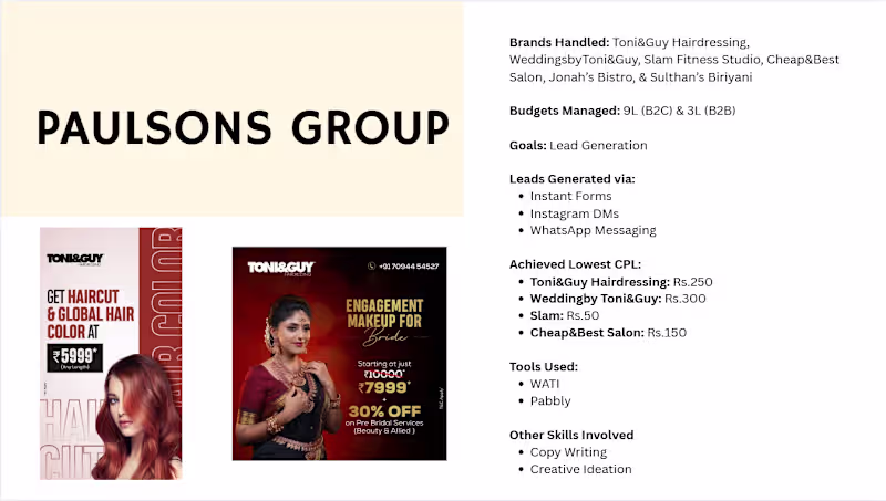 Cover image for Paulsons Group - Meta Ads