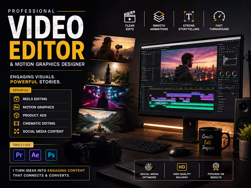 Cover image for Cinematic Reels & Motion Graphics