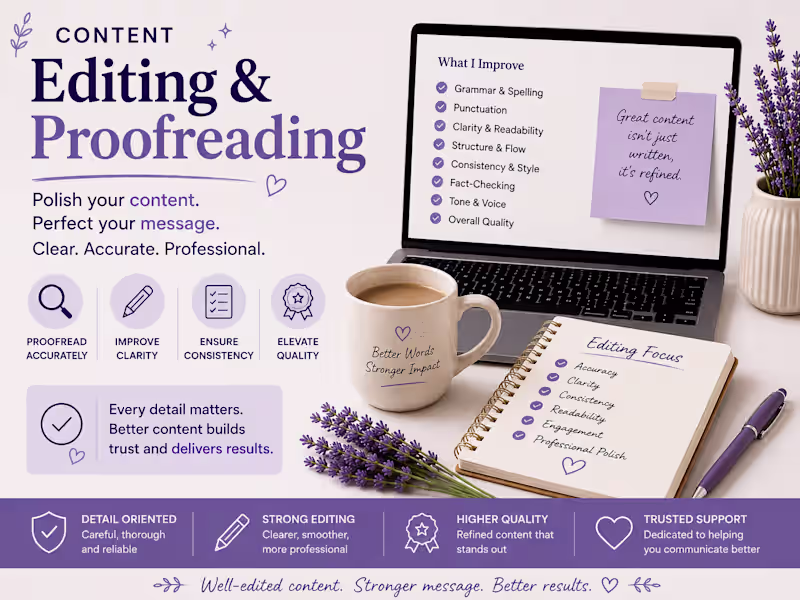 Cover image for Content Editing & Proofreading