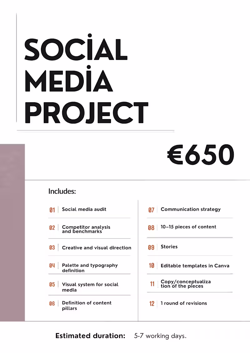 Cover image for SOCIAL MEDIA PROJECT - 650 €