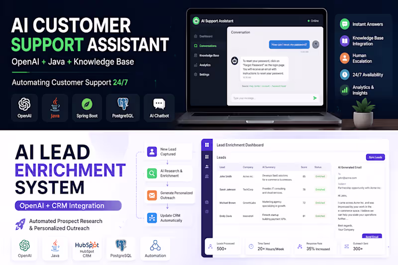 Cover image for AI Customer Support Assistant
Built an