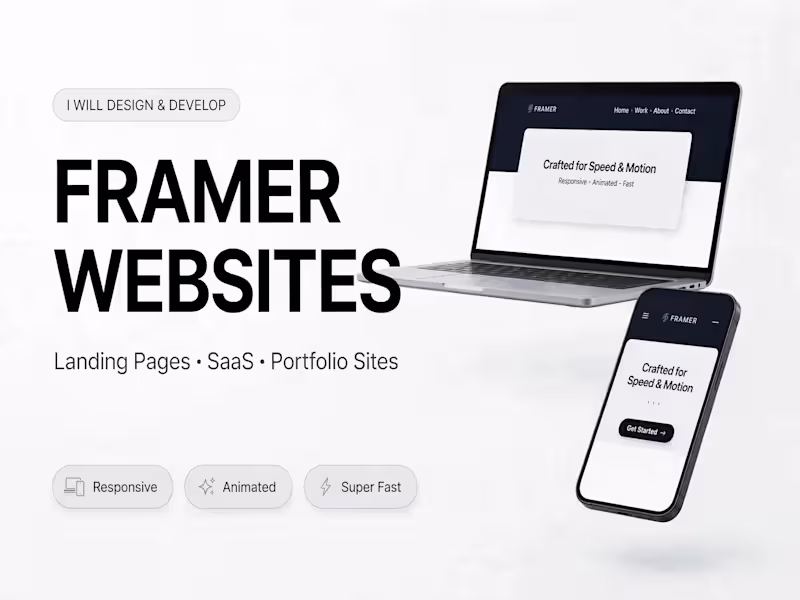 Cover image for I will build a 3d animated framer website