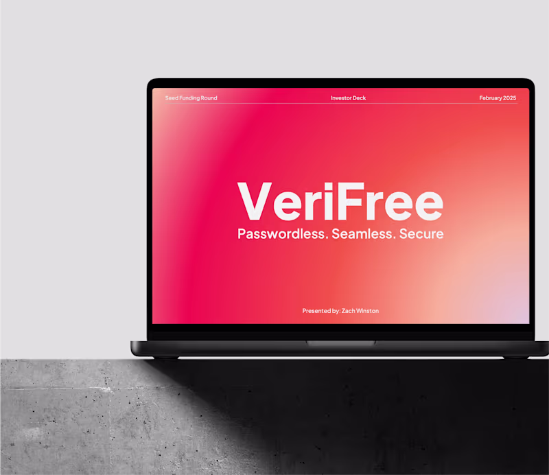 Cover image for VeriFree Pitch Deck | SaaS Startup Presentation