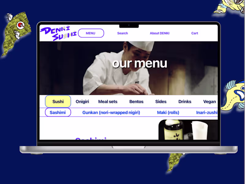 Cover image for Denki Sushi Responsive Website