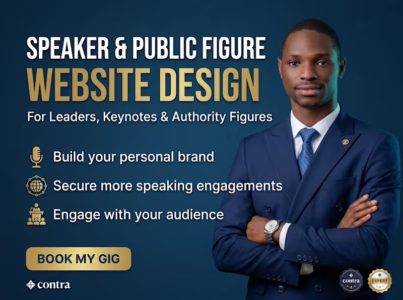 Cover image for Speaker & Public Figure Website Design
